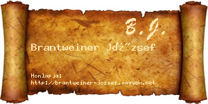 Brantweiner József névjegykártya